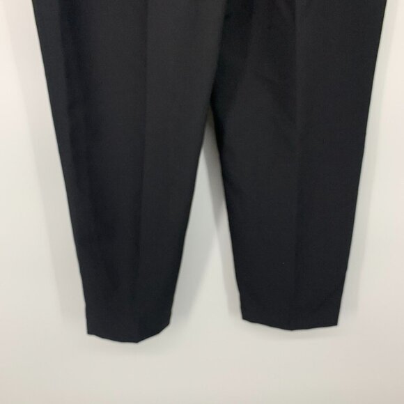 Zara Pants Black High Rise Buttoned Trousers Slim Straight NWT - Picture 9 of 10